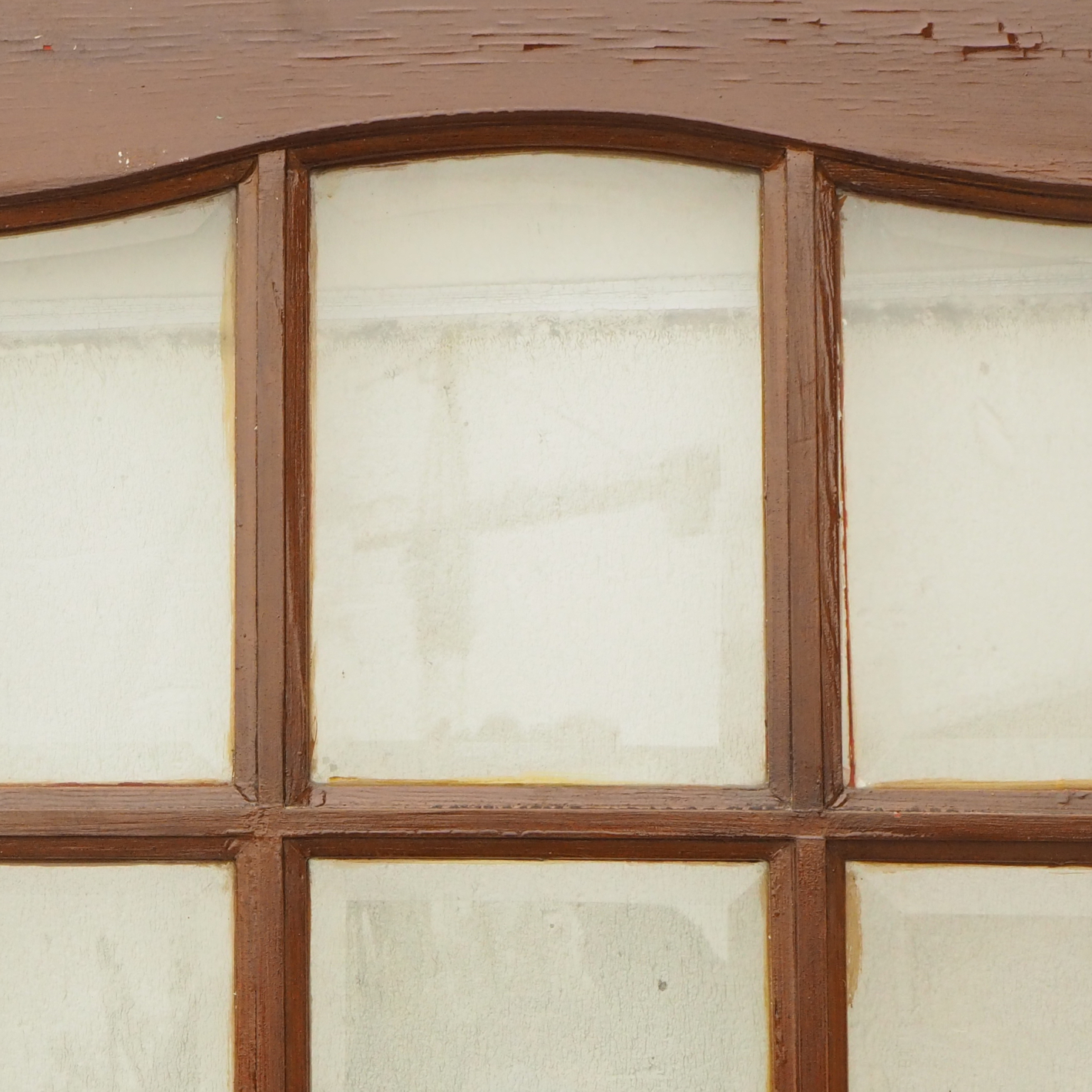 Wooden door with glass panels (H. 219,5 x W. 84 cm)
