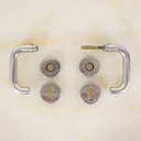 Door lever in stainless steel