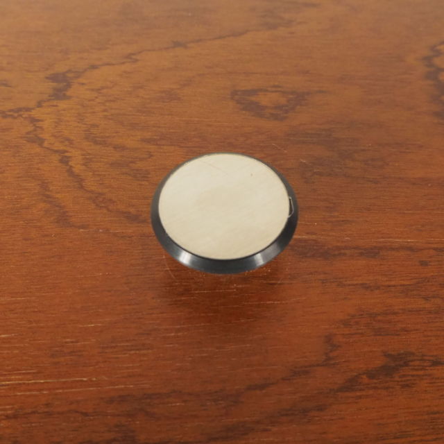 Bakelite and aluminium button cabinet handle