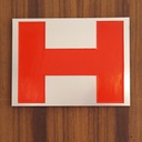 Small door with door handle and signage by Jules Wabbes (H 93,5 cm x 78 cm)