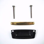 Cosmo Brass Inset Cabinet Handle (Length : 9 cm)