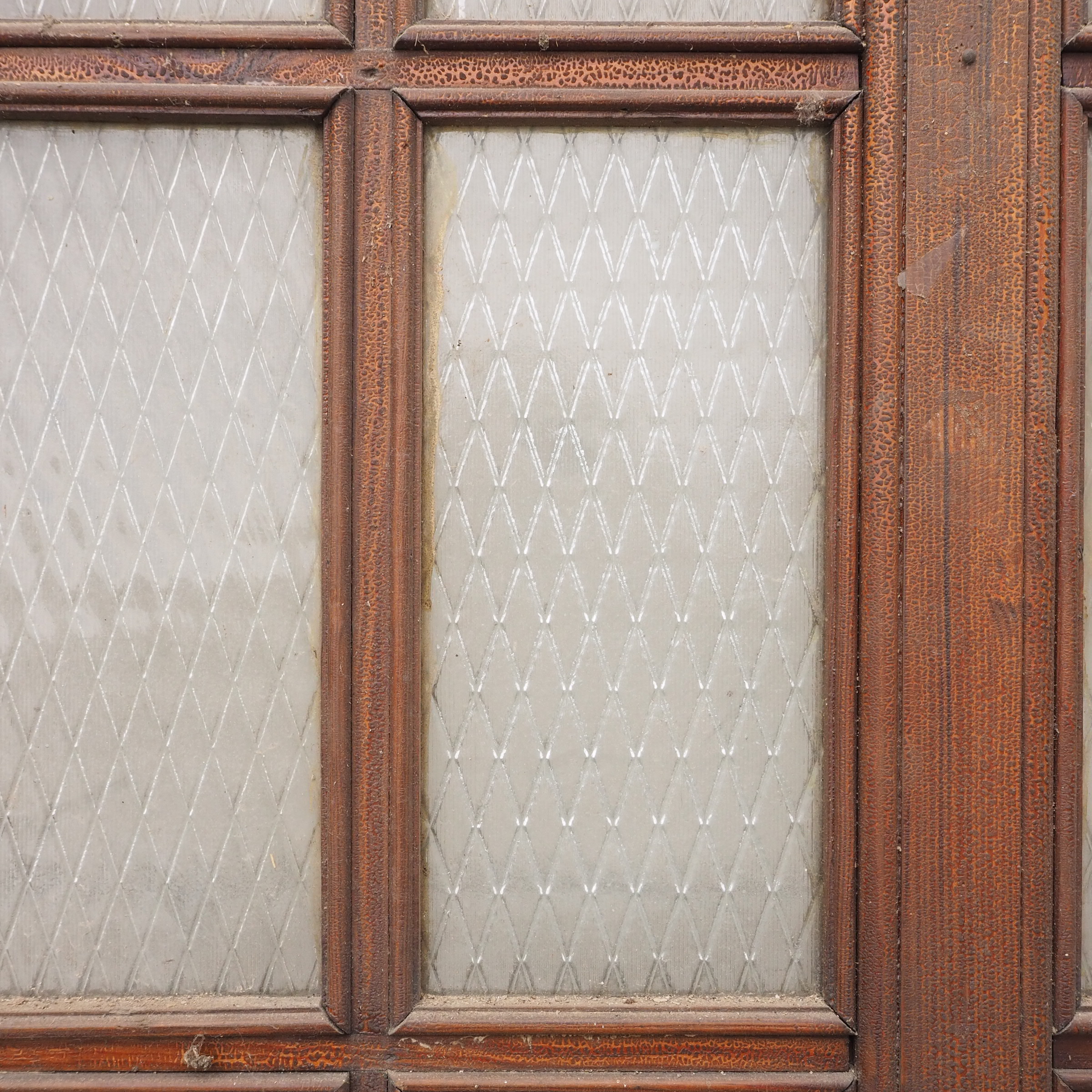 Door in painted wood with patterned glass panels (W. 83,5 x H. 224,4 cm) - Right