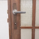 Door in painted wood with patterned glass panels (W. 83,5 x H. 224,4 cm) - Right