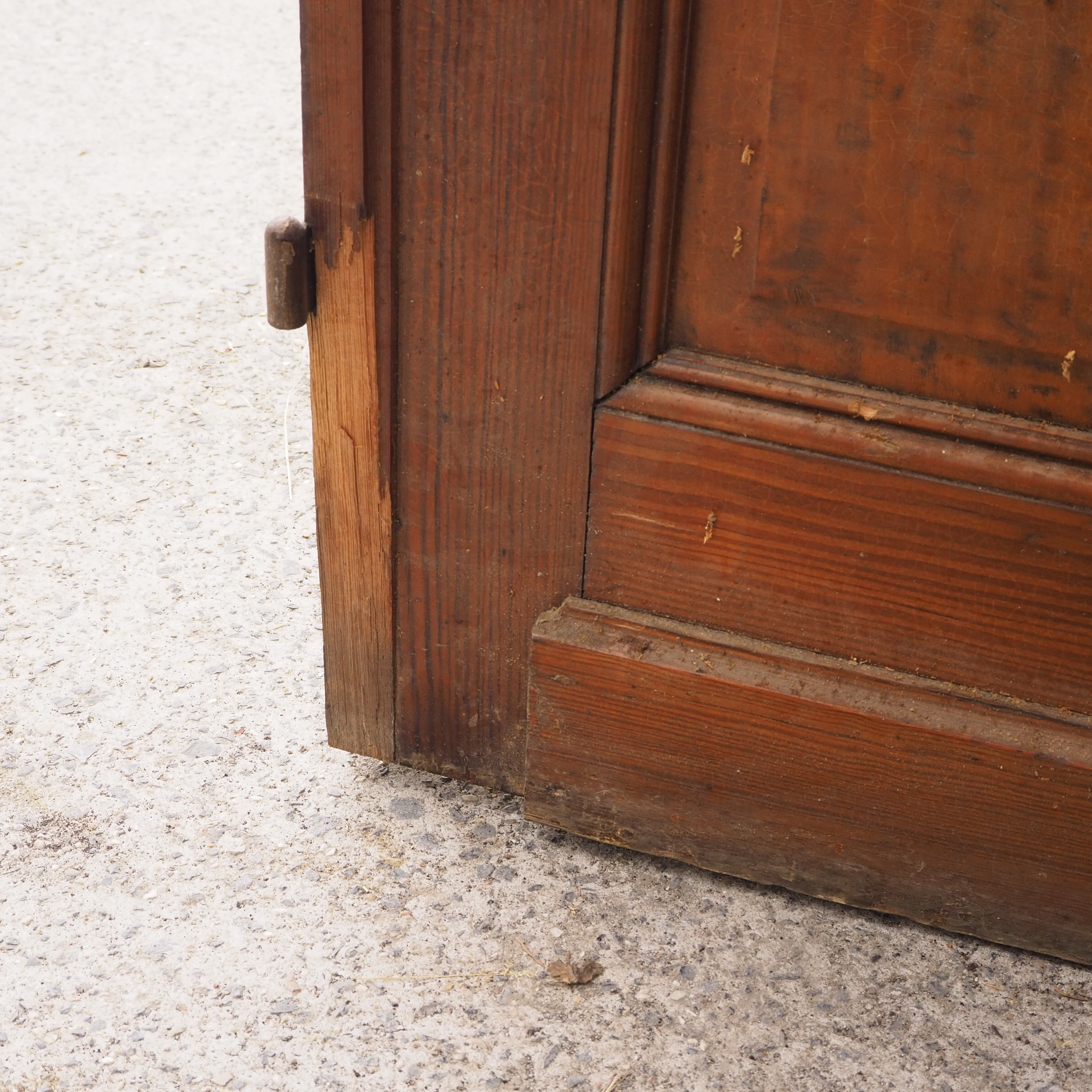 Door in painted wood with patterned glass panels (W. 83,5 x H. 224,4 cm) - Right