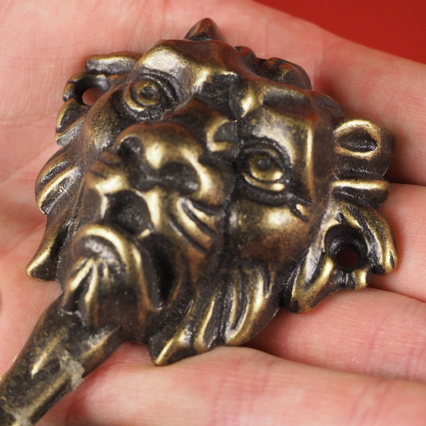 Coat hook 'Lion head' - Bronze - Large