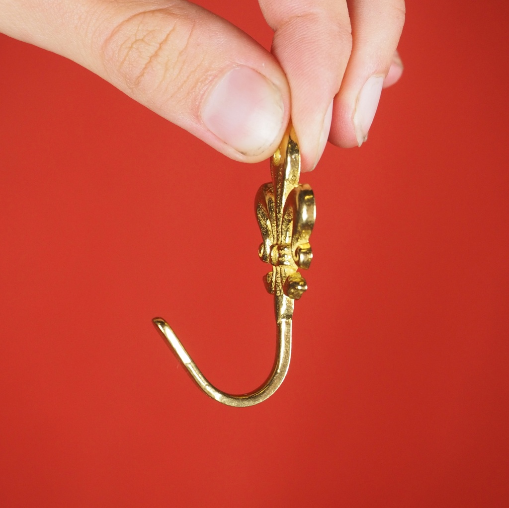 Coat hook 'Fleur de lis' - Gold - Medium
