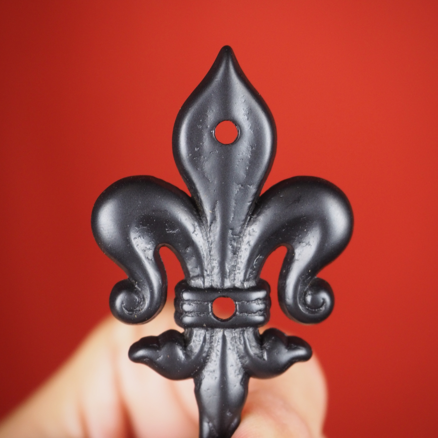 Coat hook 'Fleur de lis' - Black - Large