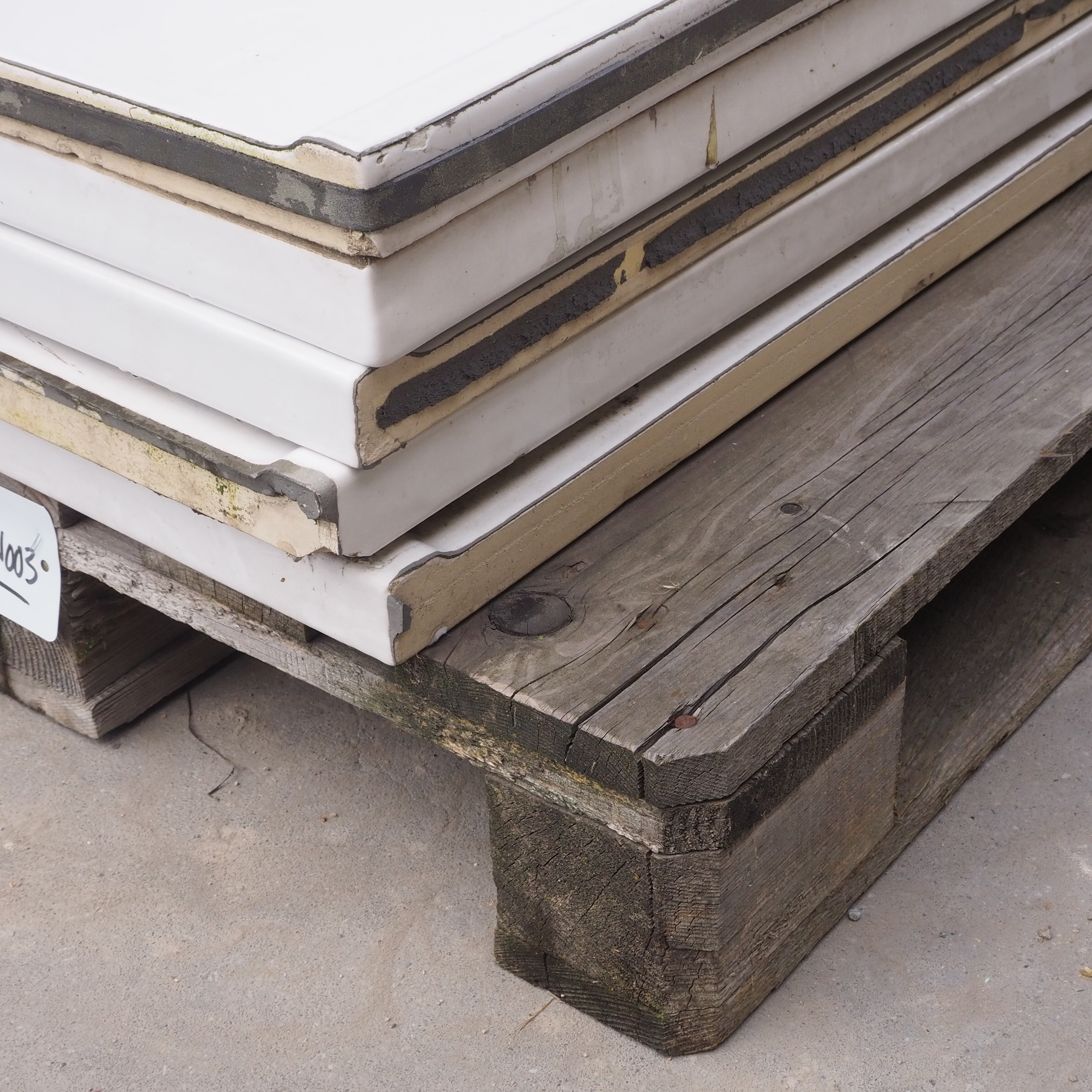 Batch of large porcelain tiles from lab worktops