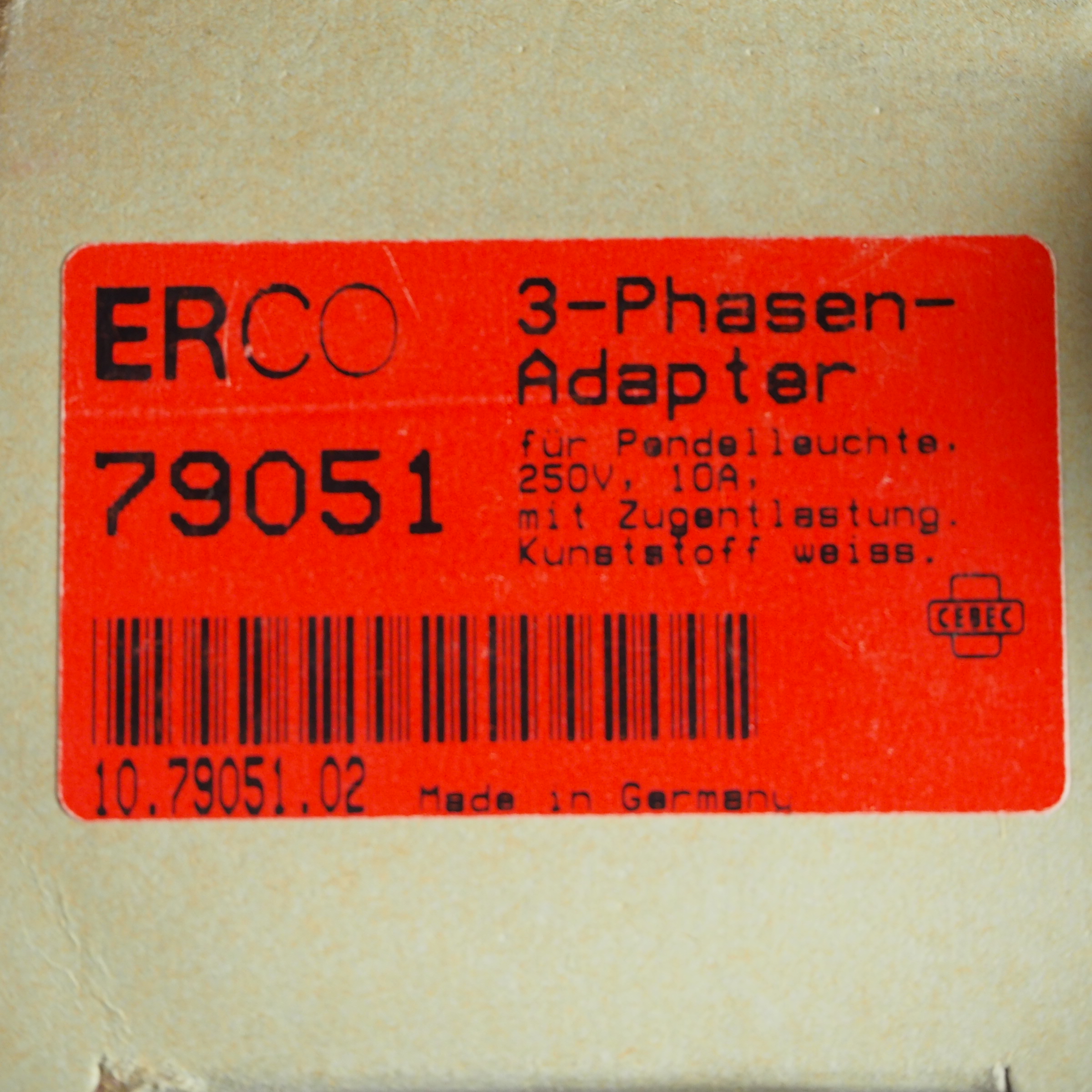 3 Phase adapter by Erco (79051)