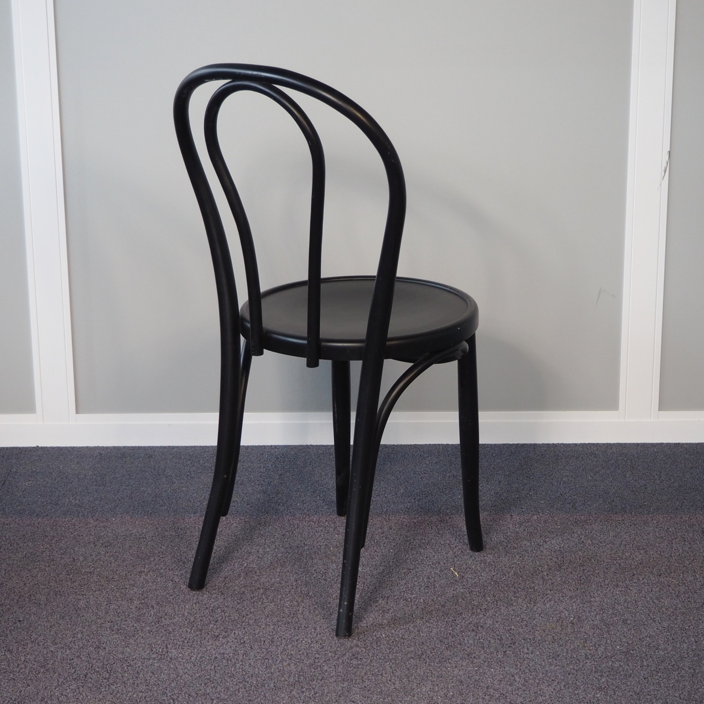 Bentwood chair in black painted wood