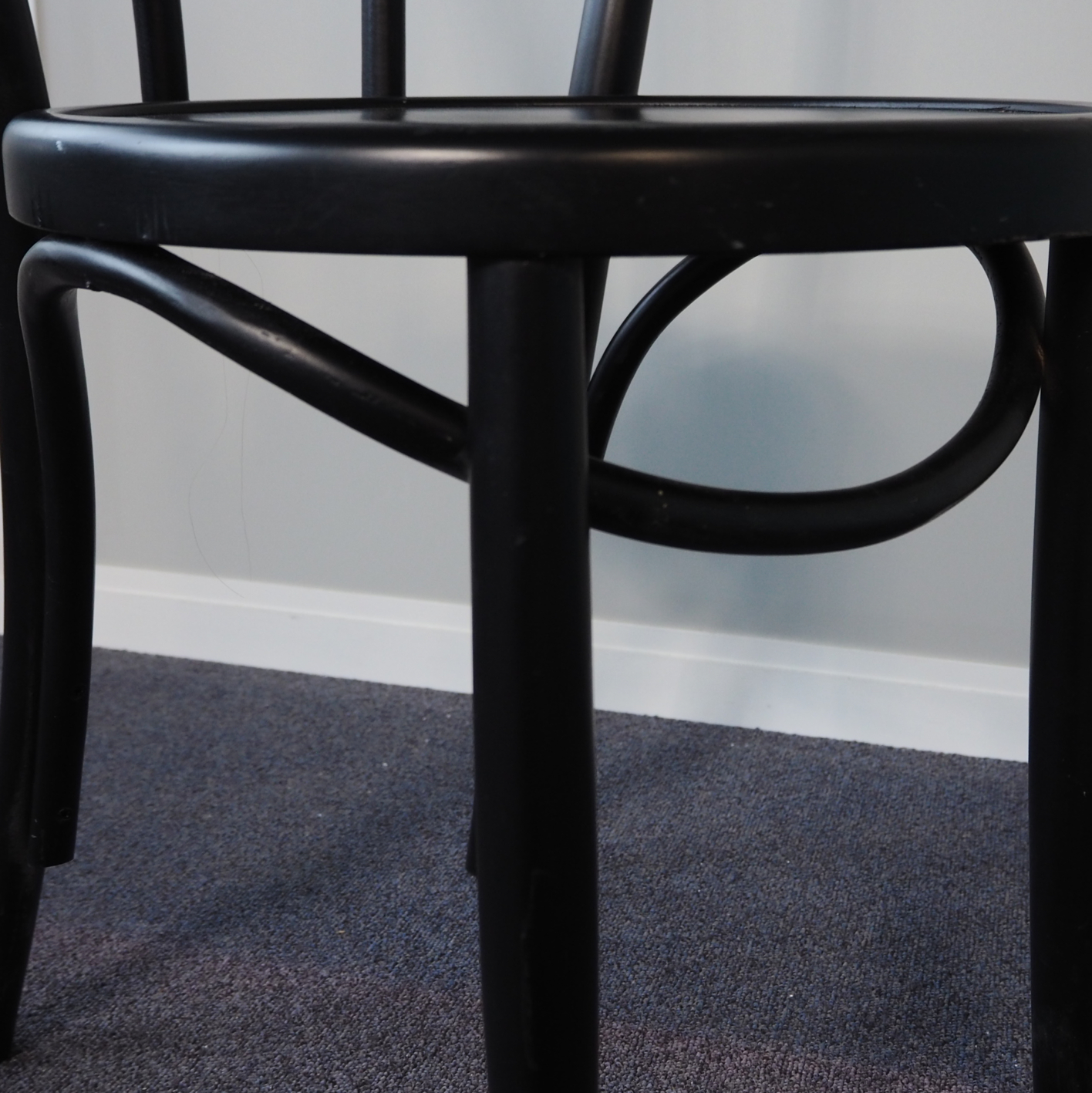 Bentwood chair in black painted wood
