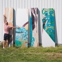 Set of aluchromie panels by Ralph Cleeremans (285 cm high) - Set 20