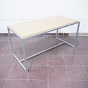 Short metallic table