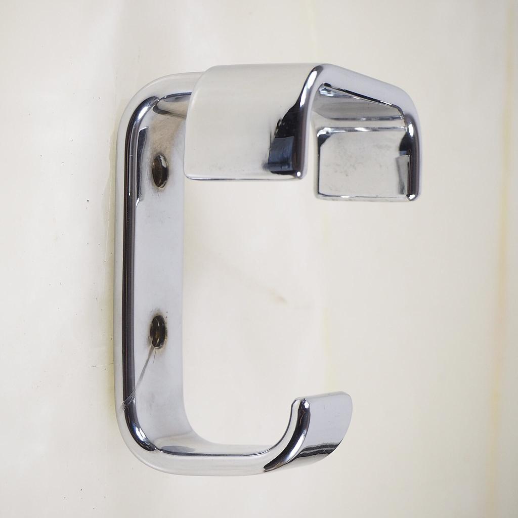Large coat hook in chrome brass by Jules Wabbes from the Générale de Banque