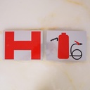 Pair of signage in aluminium from the Générale de Banque