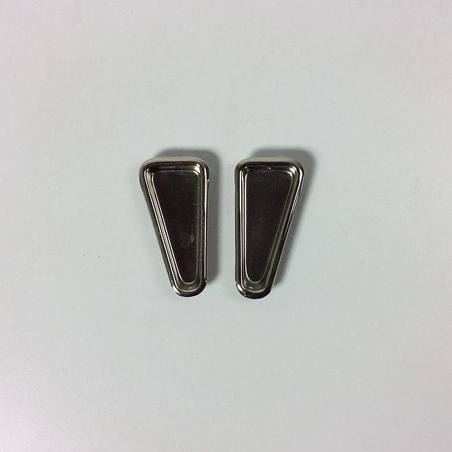 Pair of Inset Cabinet Handle in steel (7 cm)