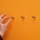 Set of cabinet knobs in stainless steel (3 pcs)