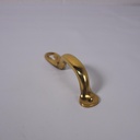 Polished brass cabinet handle with key hole