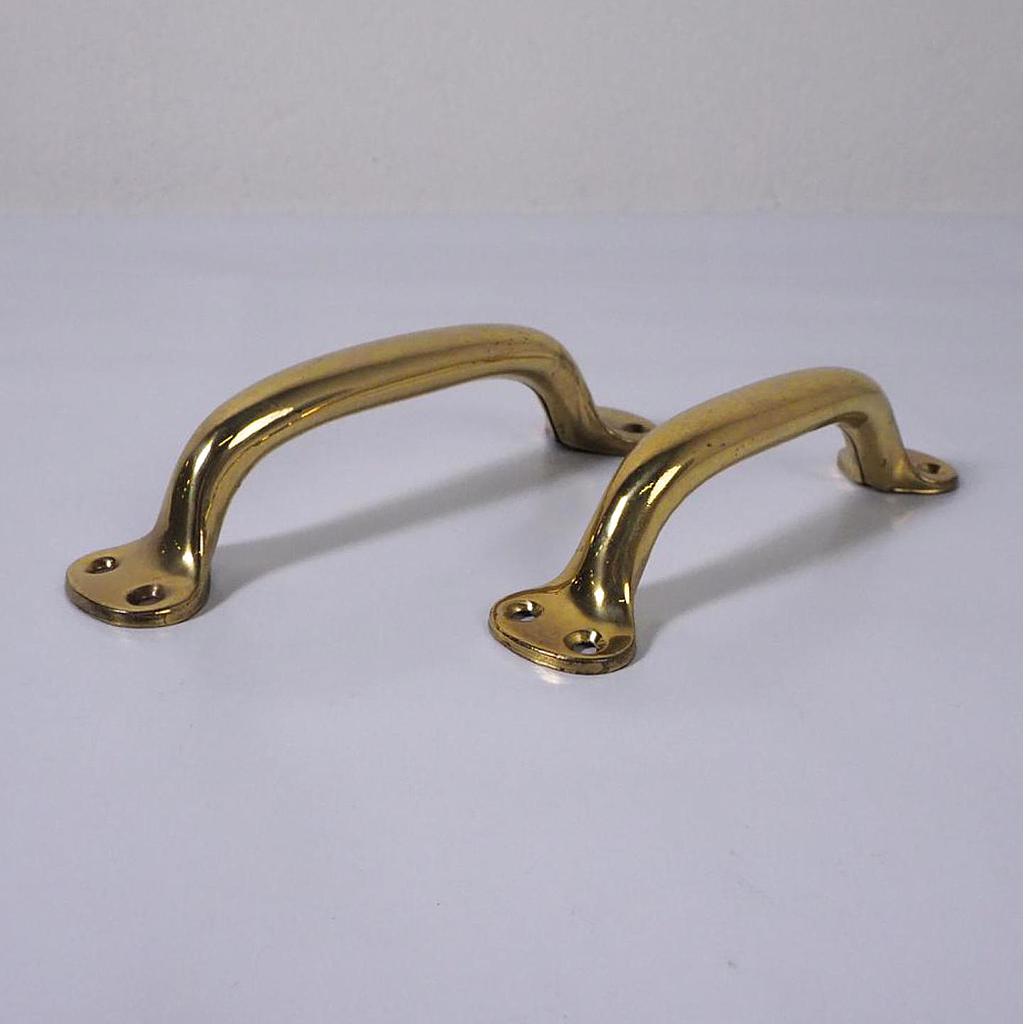 Polished brass cabinet handle