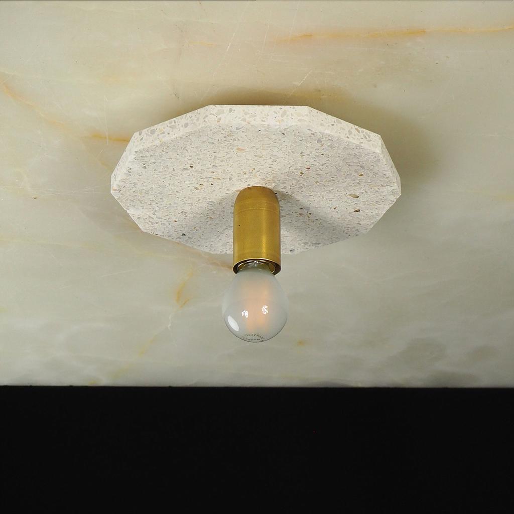 Wall or ceiling light 'Aurore 20' in terrazzo ‘Vetisol Cristo’ (Decagon)