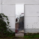 Door in stainless steel with bronze door handles by Jules Wabbes (H. 198 x 53 cm) - Right