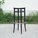 Bar stool '204 RH' by Thonet in black stained beech