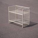 Wire shelving unit in lacquered steel - Cream/White