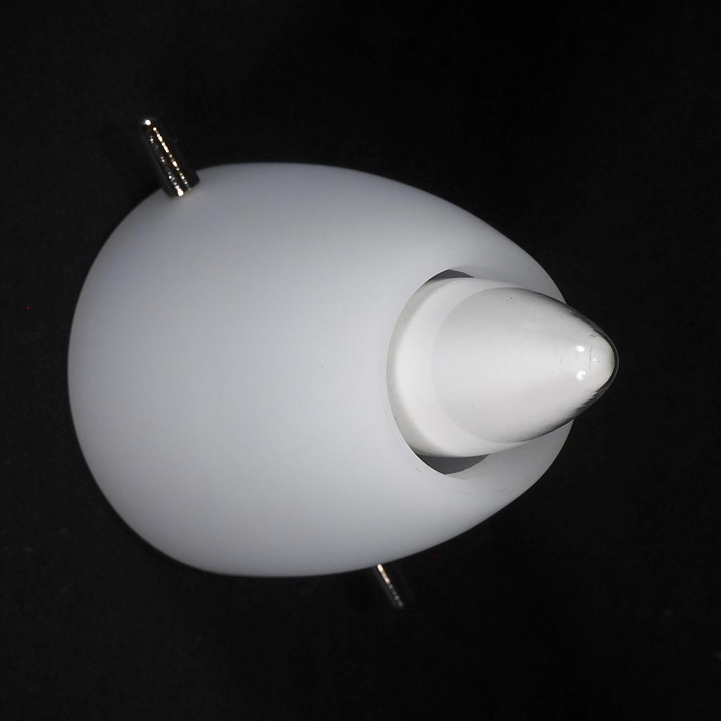 Wall or ceiling light in white frosted glass by M. Mengotti & S. Prandina for Prandina