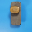 Single door handle in sand-cast bronze by Jules Wabbes from the Générale de Banque - Swivel (Right)