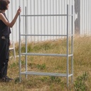 Workshop shelf in steel by Provost (4 modules) - Light grey