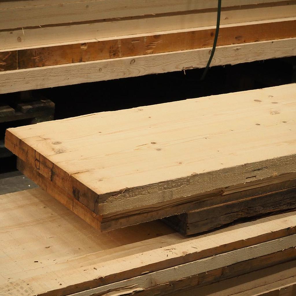 Glued laminated timber panel (± 540 x 35/45 cm) - 8 cm thick