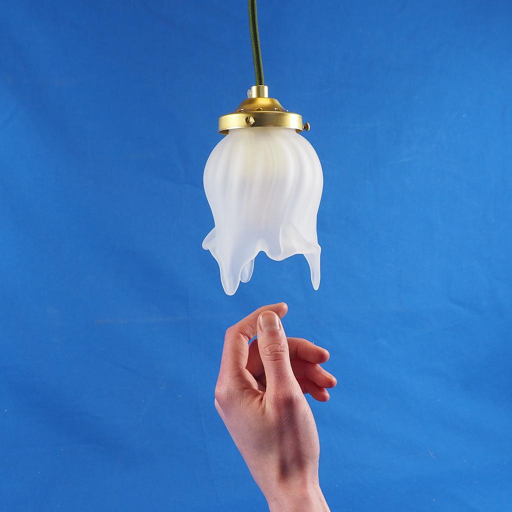 Hanging light 'Chloe' in frosted glass