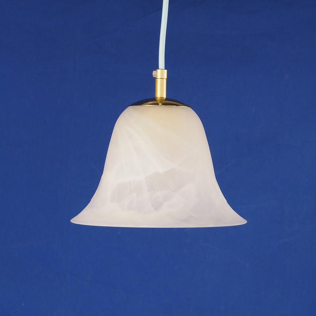 Hanging light 'Theo' in frosted and embossed glass