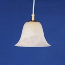 Hanging light 'Theo' in frosted and embossed glass