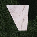 Skyros white marble corner slab - Left