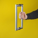 Double pull handle in stainless steel (H. 33 cm)