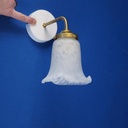 Wall light 'Emile' in frosted glass