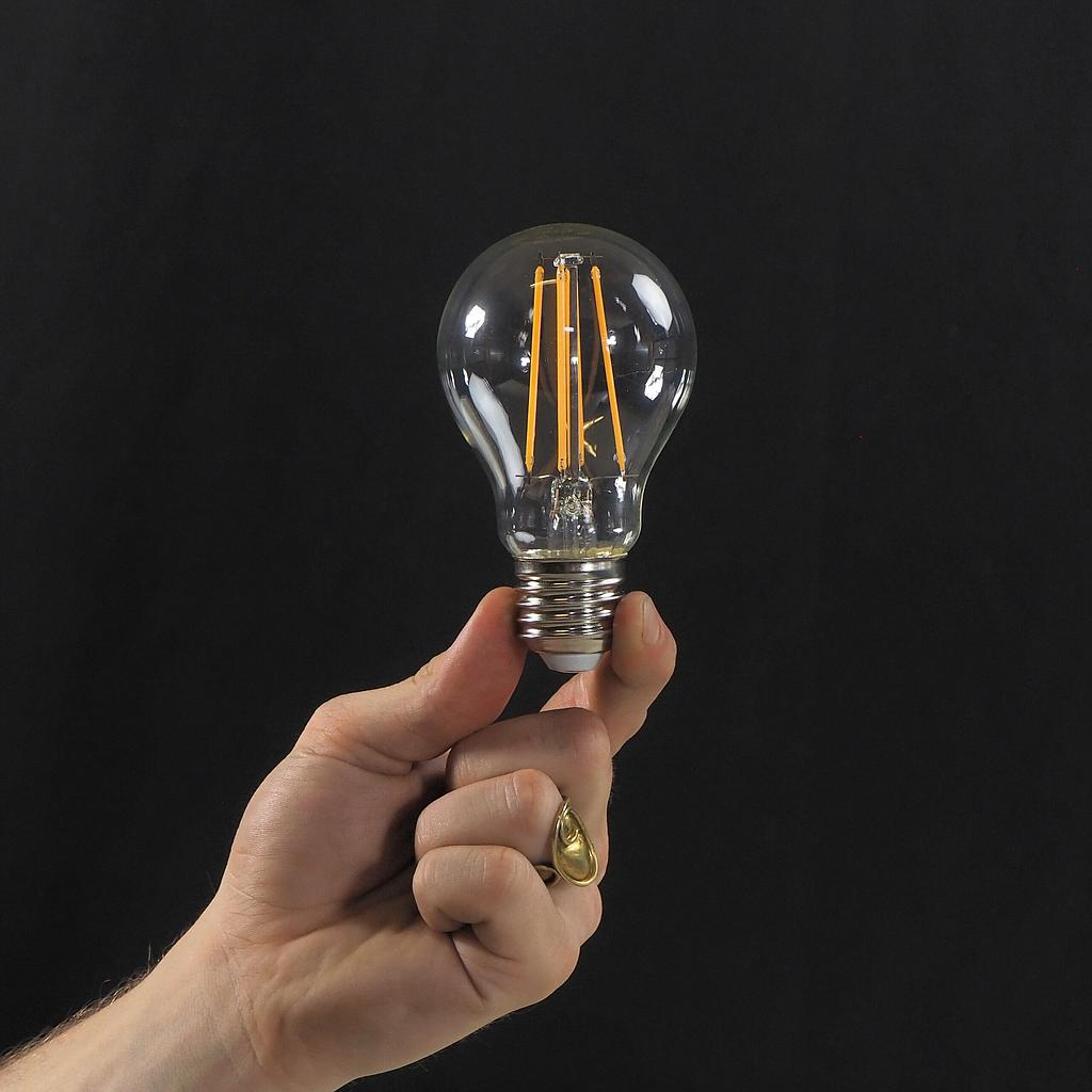 Bulb - LEDVANCE Classic Energy+ LED E27 Pear A60 Clear 8.2W 1521lm 2700K, Dimmable (New)