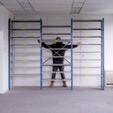 Large shelf by Mecalux (H. 230 cm) - Epoxy (Blue & white vertical frame)