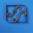 Pair of shelf brackets in wrought iron (10 cm x 8,5 cm)