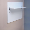 Bathroom shelf in opaline glass