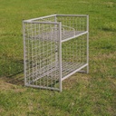 Wire shelving unit in lacquered steel - Grey