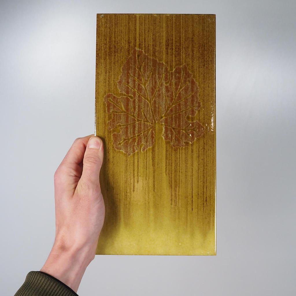 Wall ceramic tile by Ceramiche Smov (30 x 15 cm) - Ochre