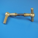 Door handle 'Railway' in solid brass