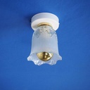 Wall/Ceiling light 'Morton' in textured glass