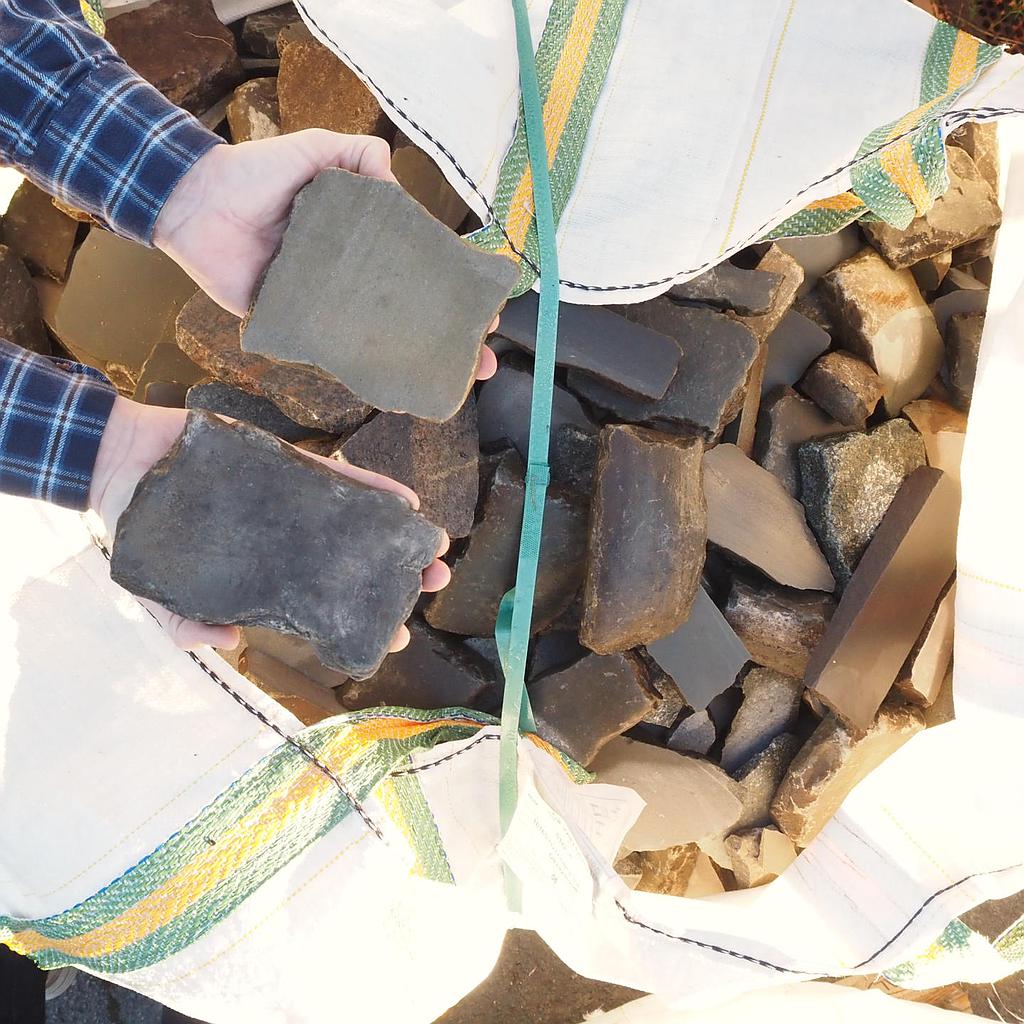Bag of various reclaimed cobble caps - Sold per bag