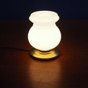 Table light 'Roger' in brass with opaline diffuser
