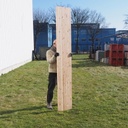 Planed panel in reclaimed glued laminated timber (L. min 245 x W. 43 cm)
