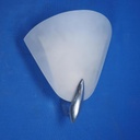 Wall light in frosted glass by Lucien Gau (ca. 1980)