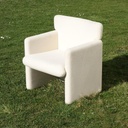 Armchair on castors by Tecno - Cream